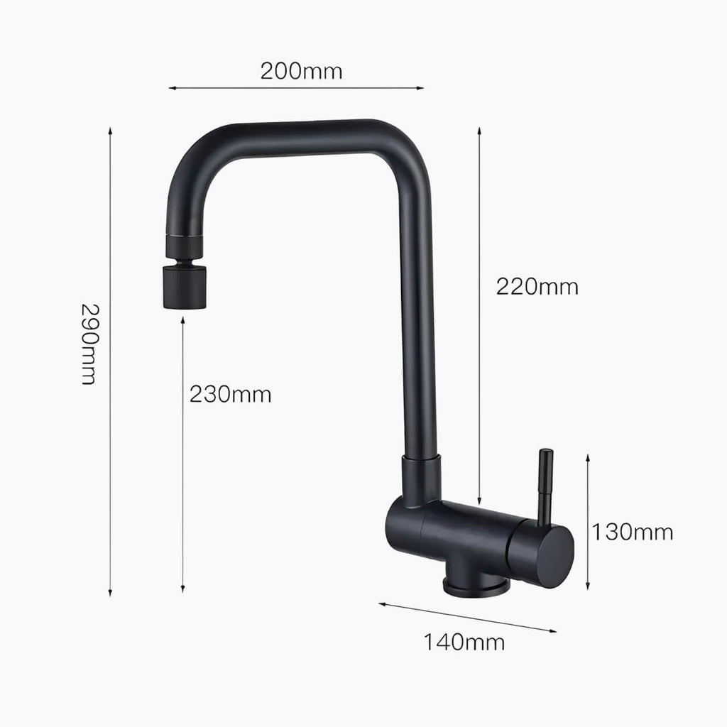 Robinet cuisine inox pliable douchette double rotation L'art du robinet