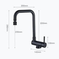 Robinet cuisine inox pliable douchette double rotation L'art du robinet