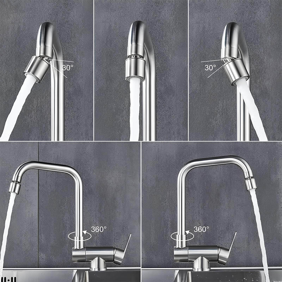 Robinet cuisine rabattable 360° flexible compact L'art du robinet