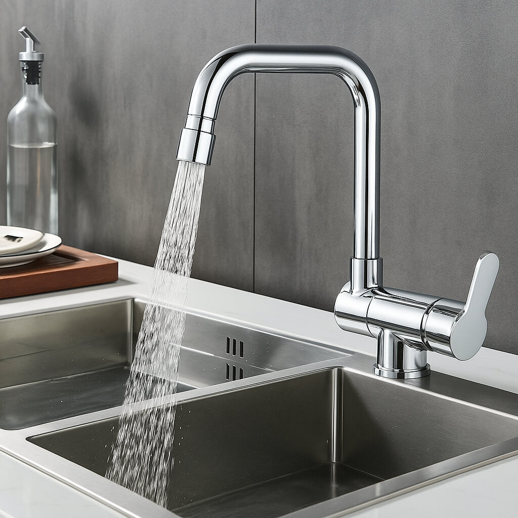 Robinet cuisine rabattable 360° flexible compact L'art du robinet