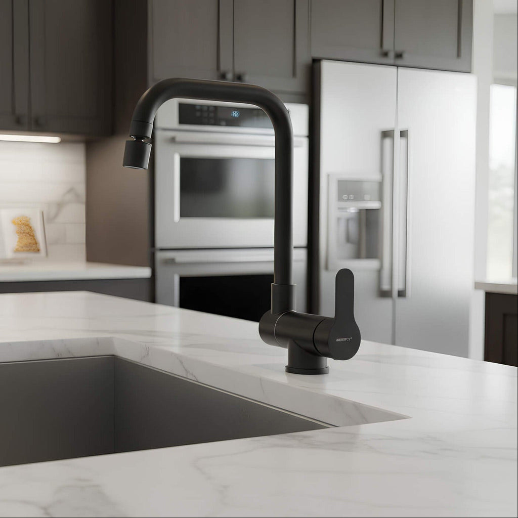 Robinet cuisine rabattable 360° flexible compact L'art du robinet