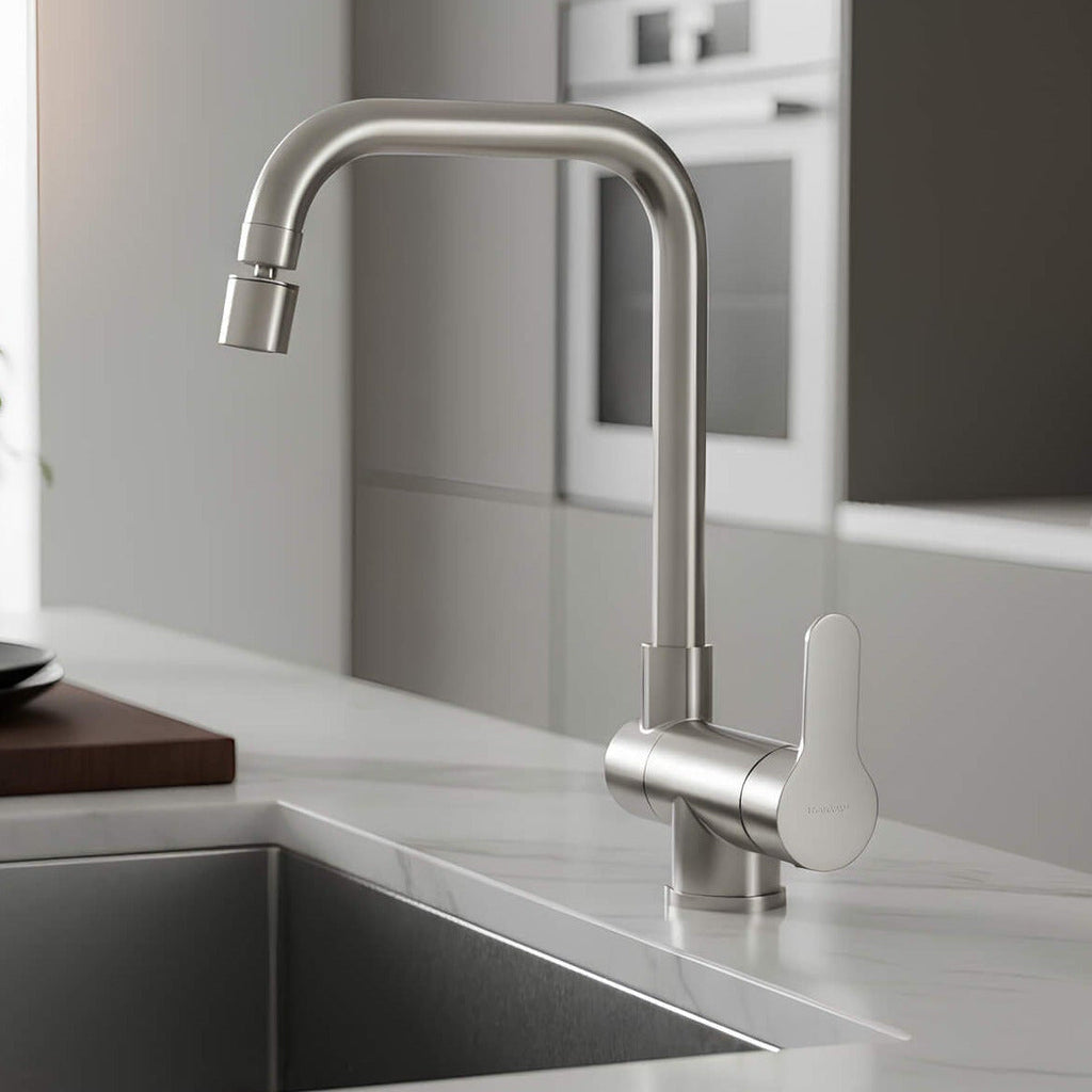 Robinet cuisine rabattable 360° flexible compact L'art du robinet
