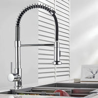 Robinet de cuisine avec douchette extractible et ressort L'art du robinet