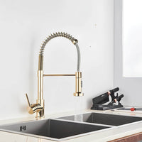 Robinet de cuisine avec douchette extractible et ressort L'art du robinet