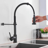 Robinet de cuisine avec douchette extractible et ressort L'art du robinet