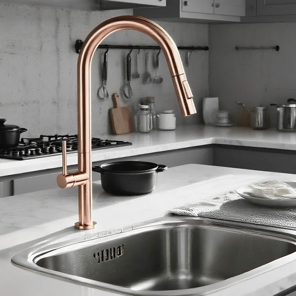 Robinet de cuisine avec douchette extractible L'art du robinet