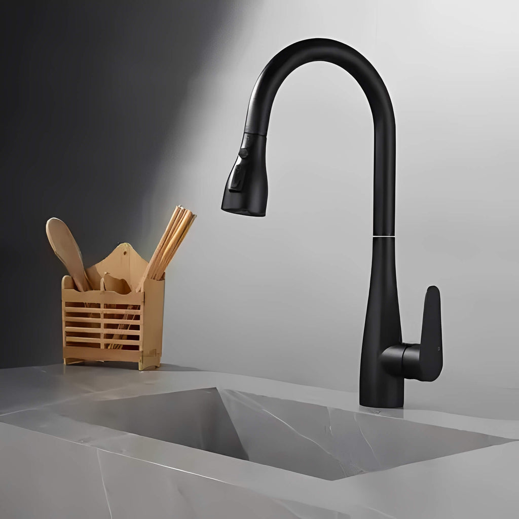 Robinet de cuisine extractible 360° avec douchette L'art du robinet