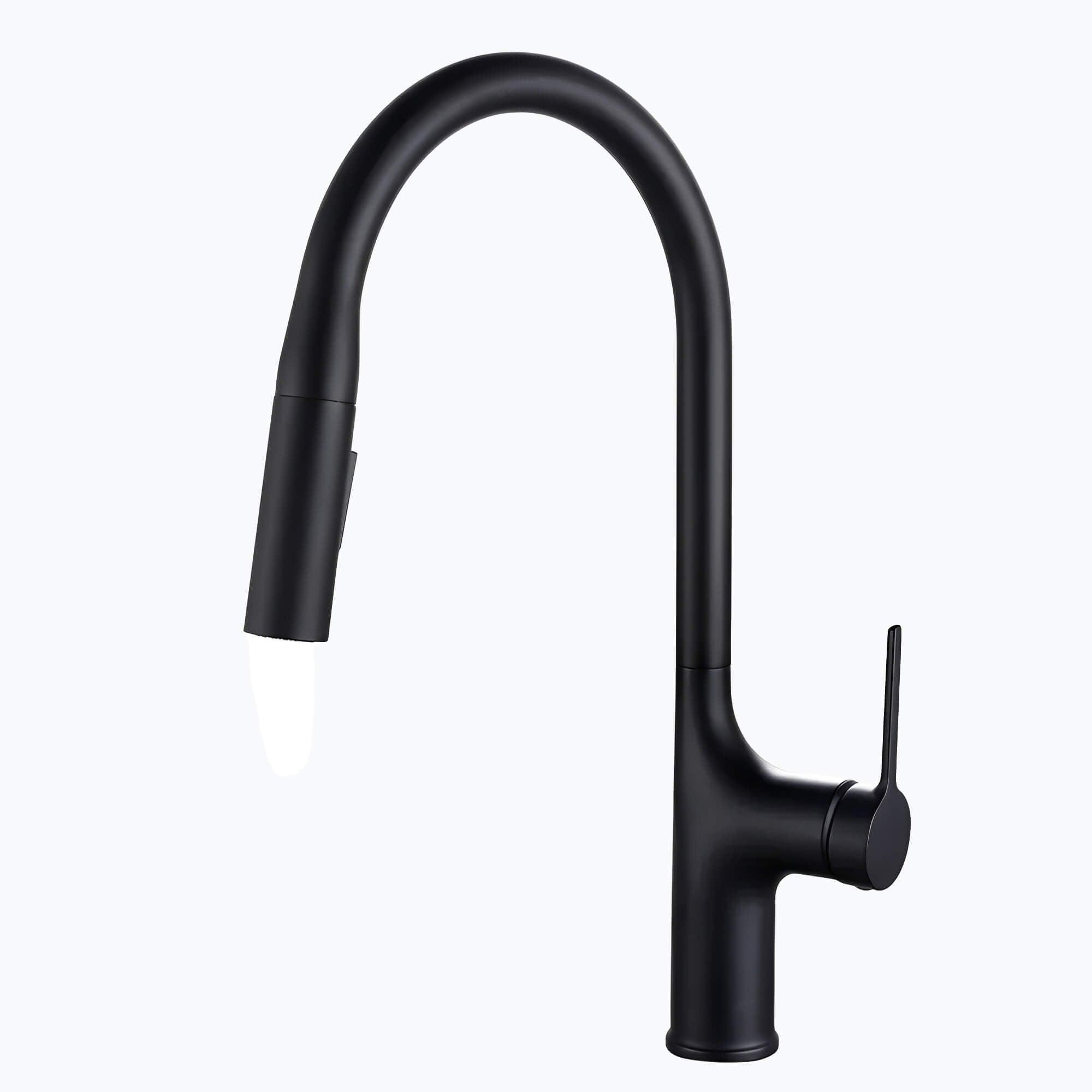 Robinet de cuisine extractible bec haut deux jets L'art du robinet