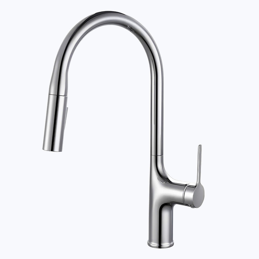 Robinet de cuisine extractible bec haut deux jets L'art du robinet
