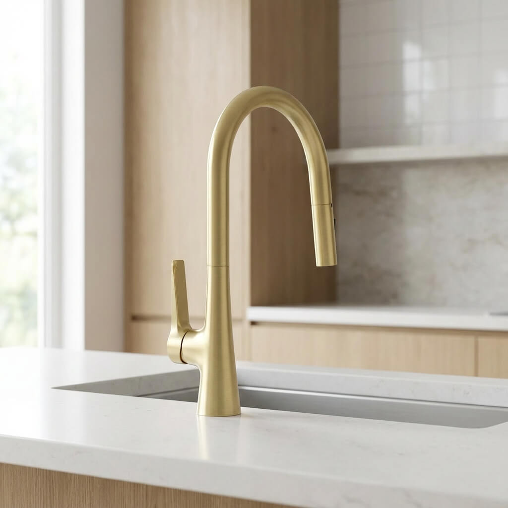 Robinet de cuisine extractible deux jets rotatif L'art du robinet