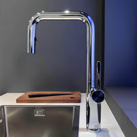 Robinet de cuisine laiton bec extractible rotatif L'art du robinet