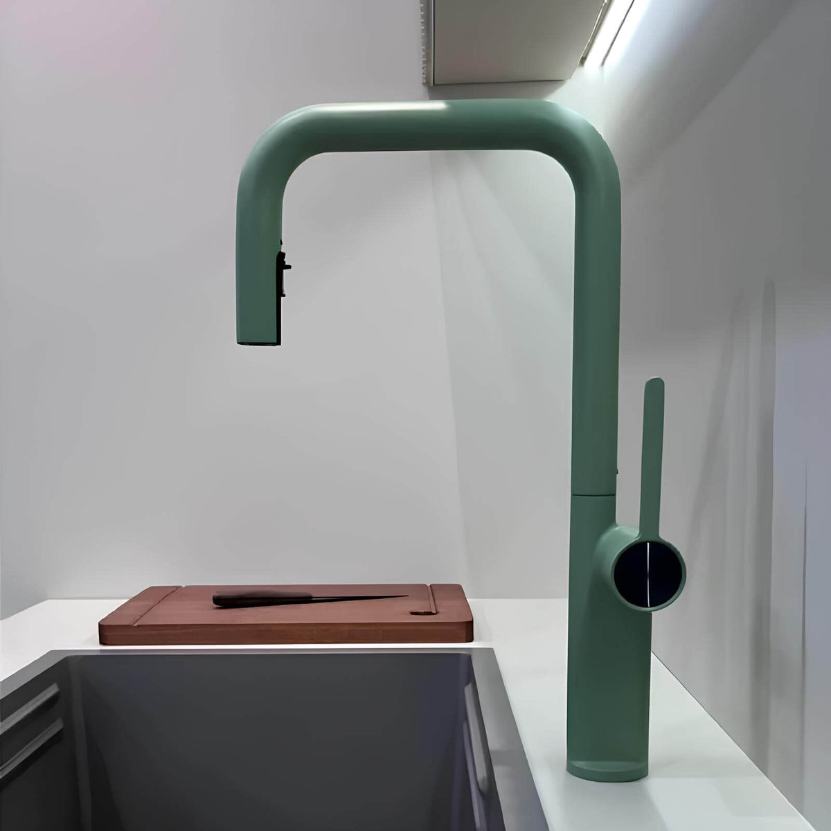 Robinet de cuisine laiton bec extractible rotatif L'art du robinet