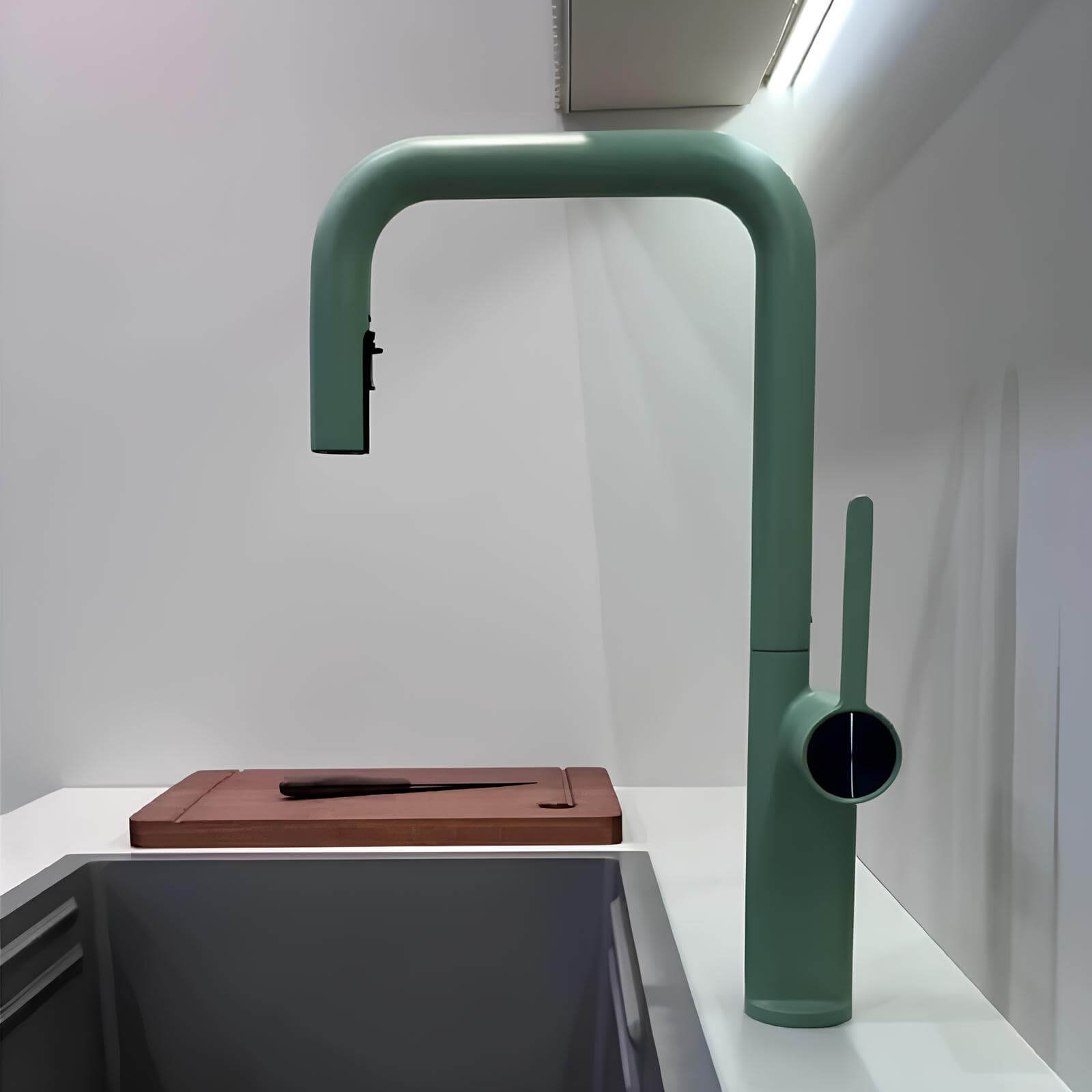 Robinet de cuisine laiton bec extractible rotatif L'art du robinet