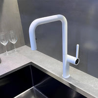 Robinet de cuisine laiton bec extractible rotatif L'art du robinet