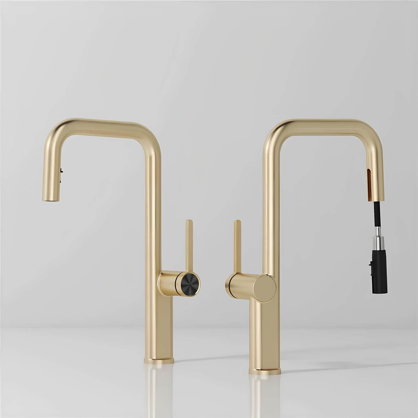 Robinet de cuisine laiton bec extractible rotatif L'art du robinet