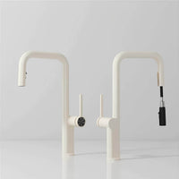 Robinet de cuisine laiton bec extractible rotatif L'art du robinet