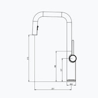 Robinet de cuisine laiton bec extractible rotatif L'art du robinet
