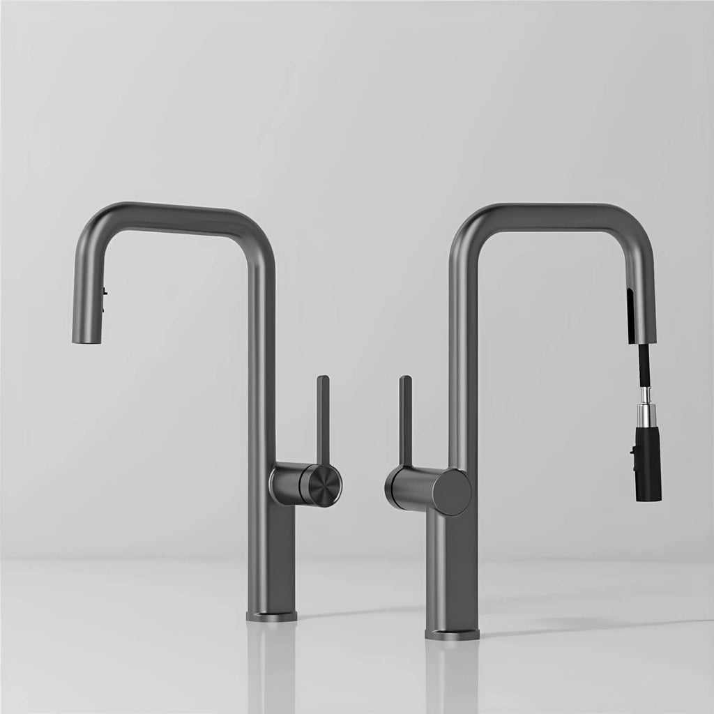 Robinet de cuisine laiton bec extractible rotatif L'art du robinet