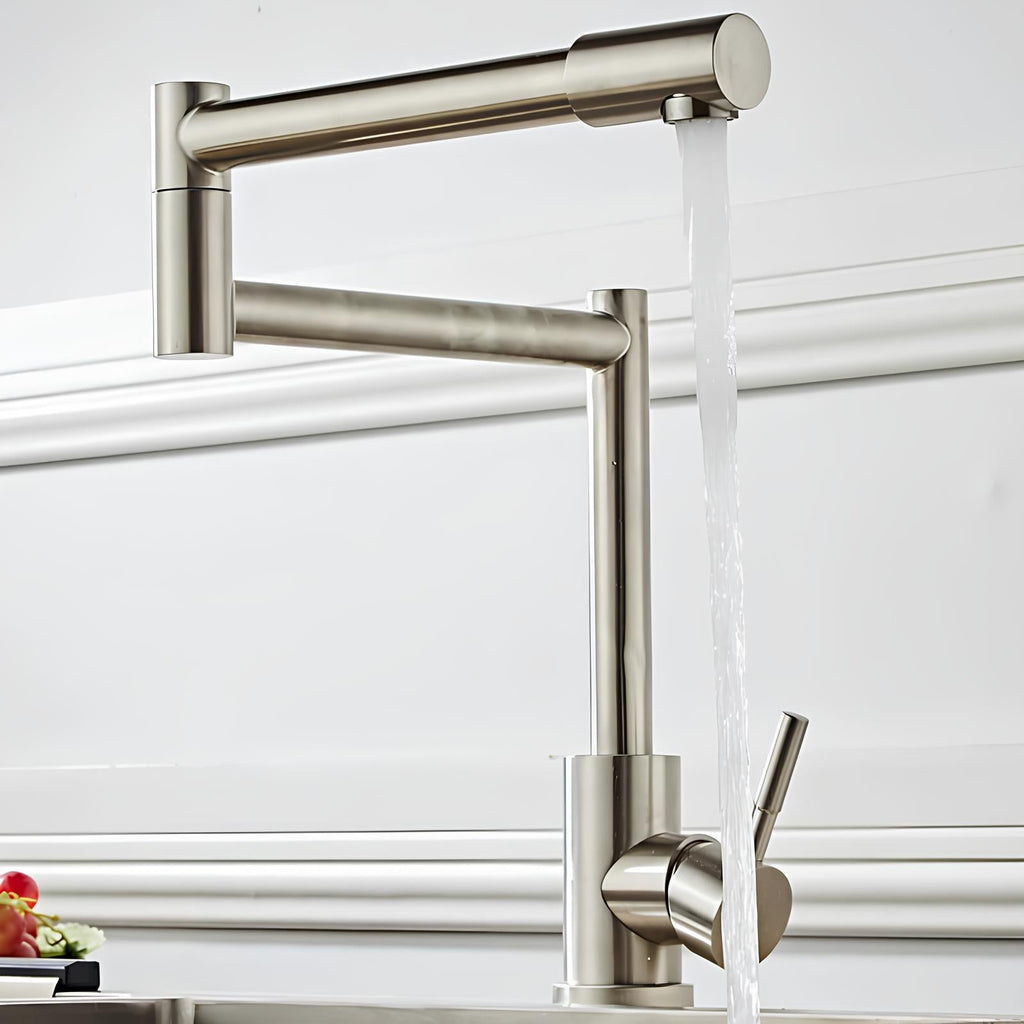 Robinet de cuisine rabattable 360° inox L'art du robinet