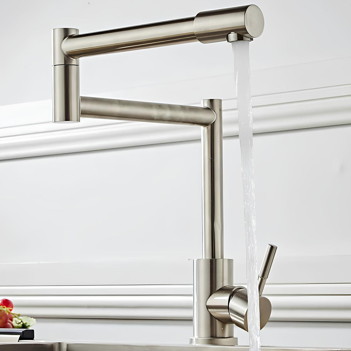 Robinet de cuisine rabattable 360° inox L'art du robinet