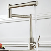 Robinet de cuisine rabattable 360° inox L'art du robinet