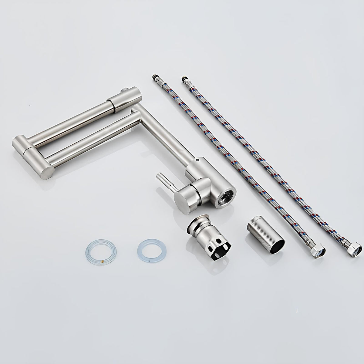 Robinet de cuisine rabattable 360° inox L'art du robinet