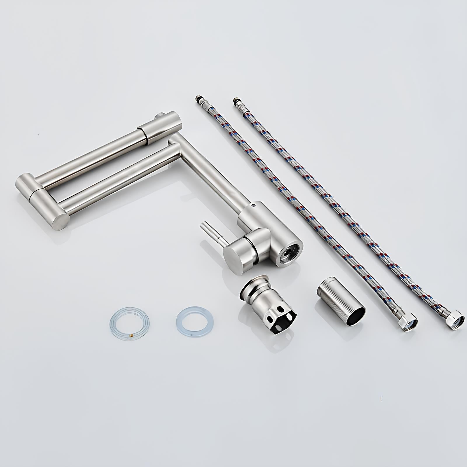 Robinet de cuisine rabattable 360° inox L'art du robinet