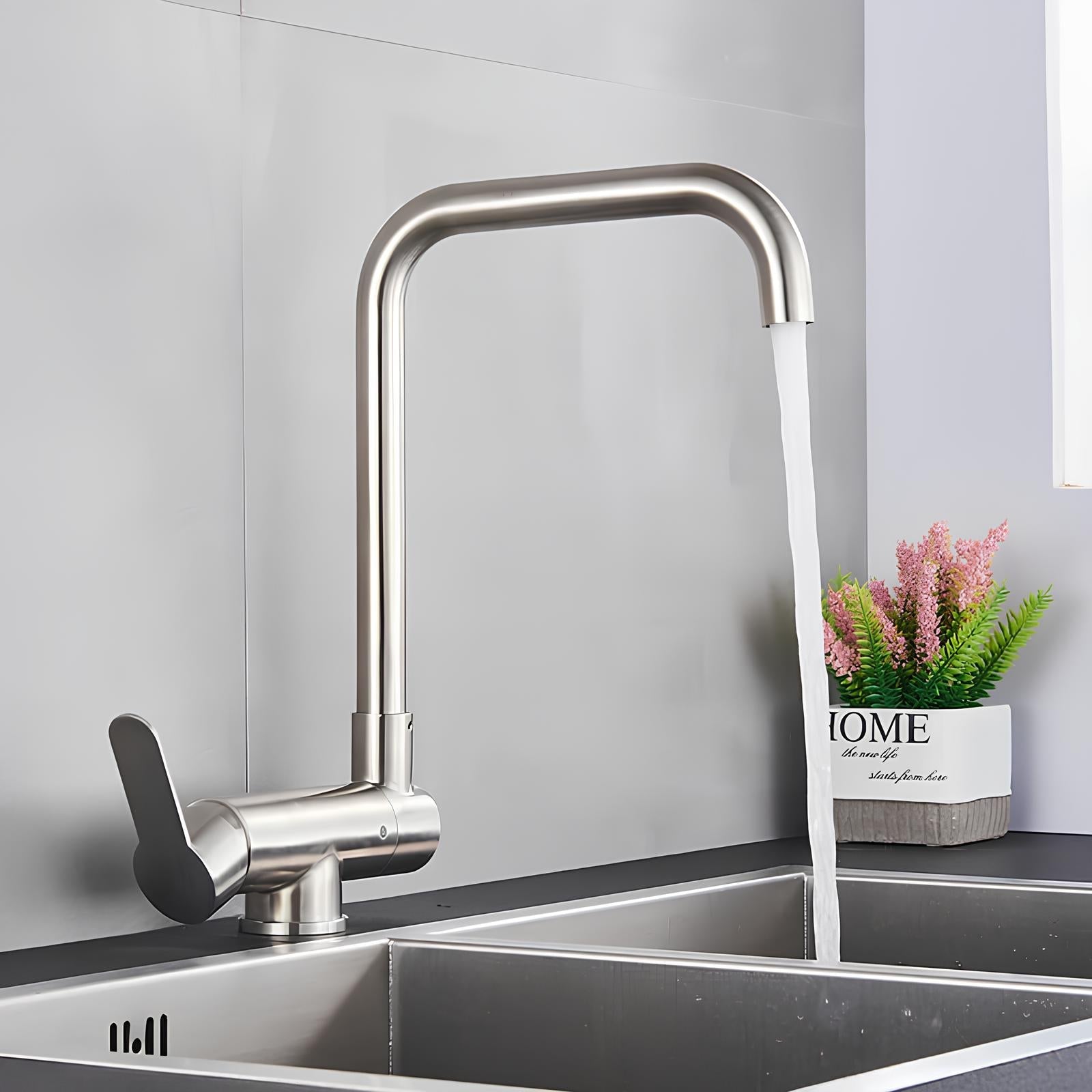 Robinet de cuisine rabattable bec extractible 360° L'art du robinet