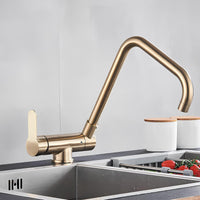 Robinet de cuisine rabattable bec extractible 360° L'art du robinet