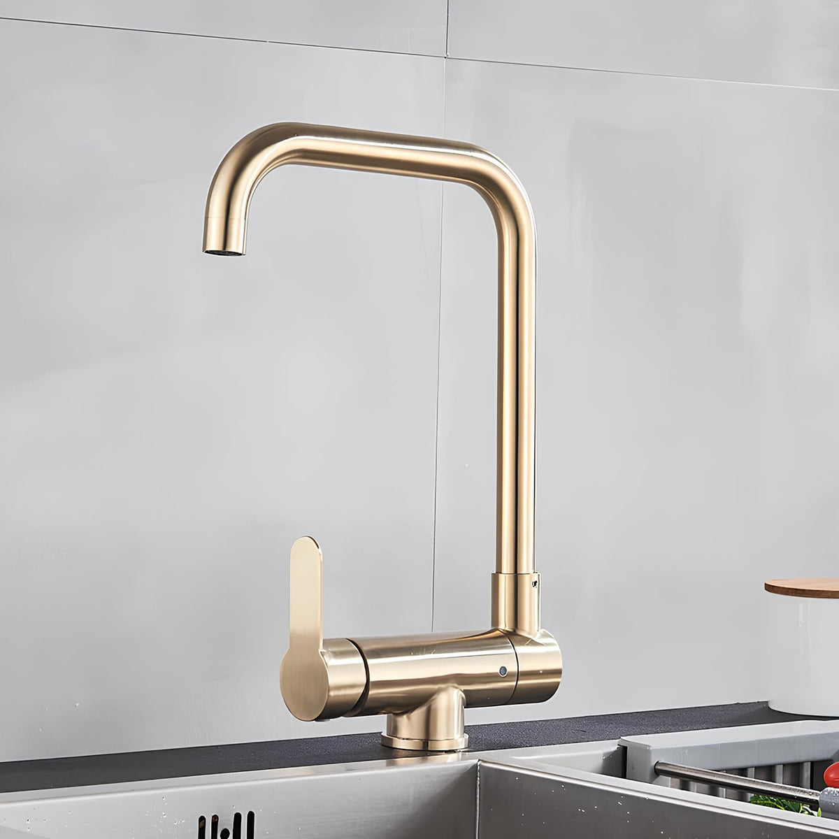Robinet de cuisine rabattable bec extractible 360° L'art du robinet