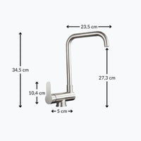 Robinet de cuisine rabattable bec extractible 360° L'art du robinet