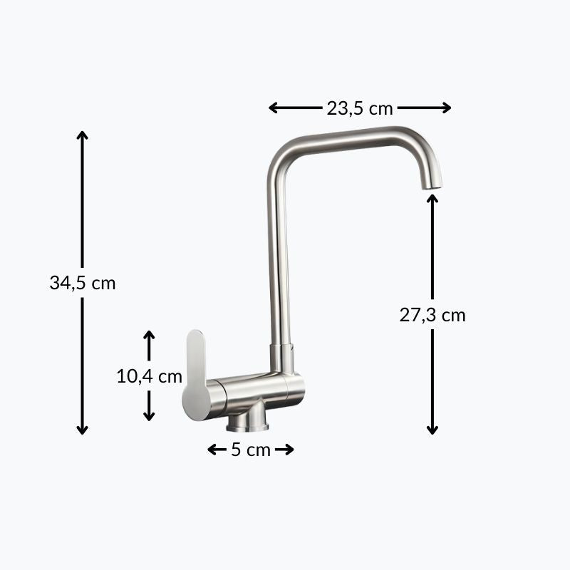Robinet de cuisine rabattable bec extractible 360° L'art du robinet