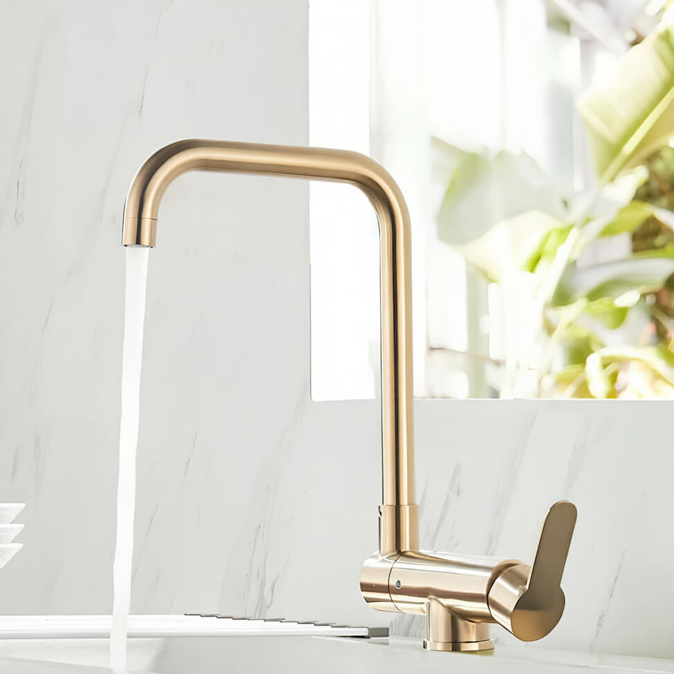 Robinet de cuisine rabattable bec extractible 360° L'art du robinet