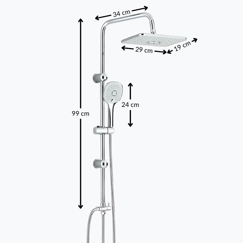 Colonne de douche chrome contemporaine