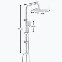 Colonne de douche chrome contemporaine
