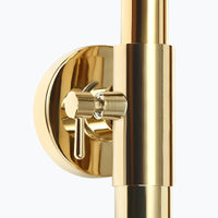 Colonne de douche dorée thermostatique