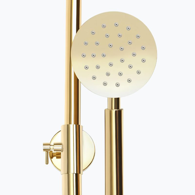 Colonne de douche dorée thermostatique
