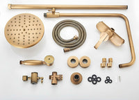 Robinet de douche antique bronze avec étagère
