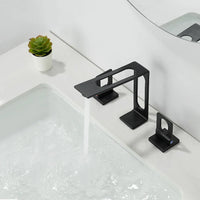 Robinet de lavabo 3 trous 2 poignées