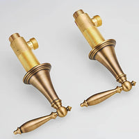 Robinet lavabo 3 trous bronze antique double poignée