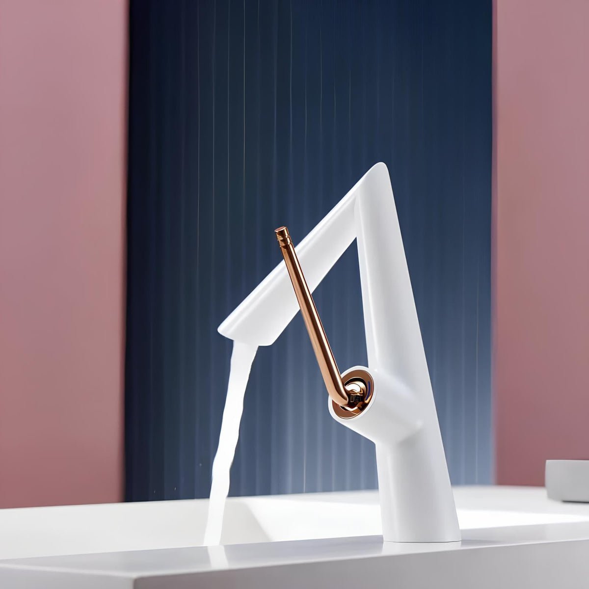 Robinet de lavabo noir contemporain levier