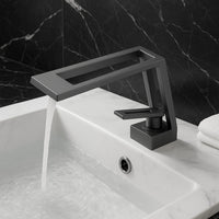 Robinet de lavabo mitigeur contemporain laiton