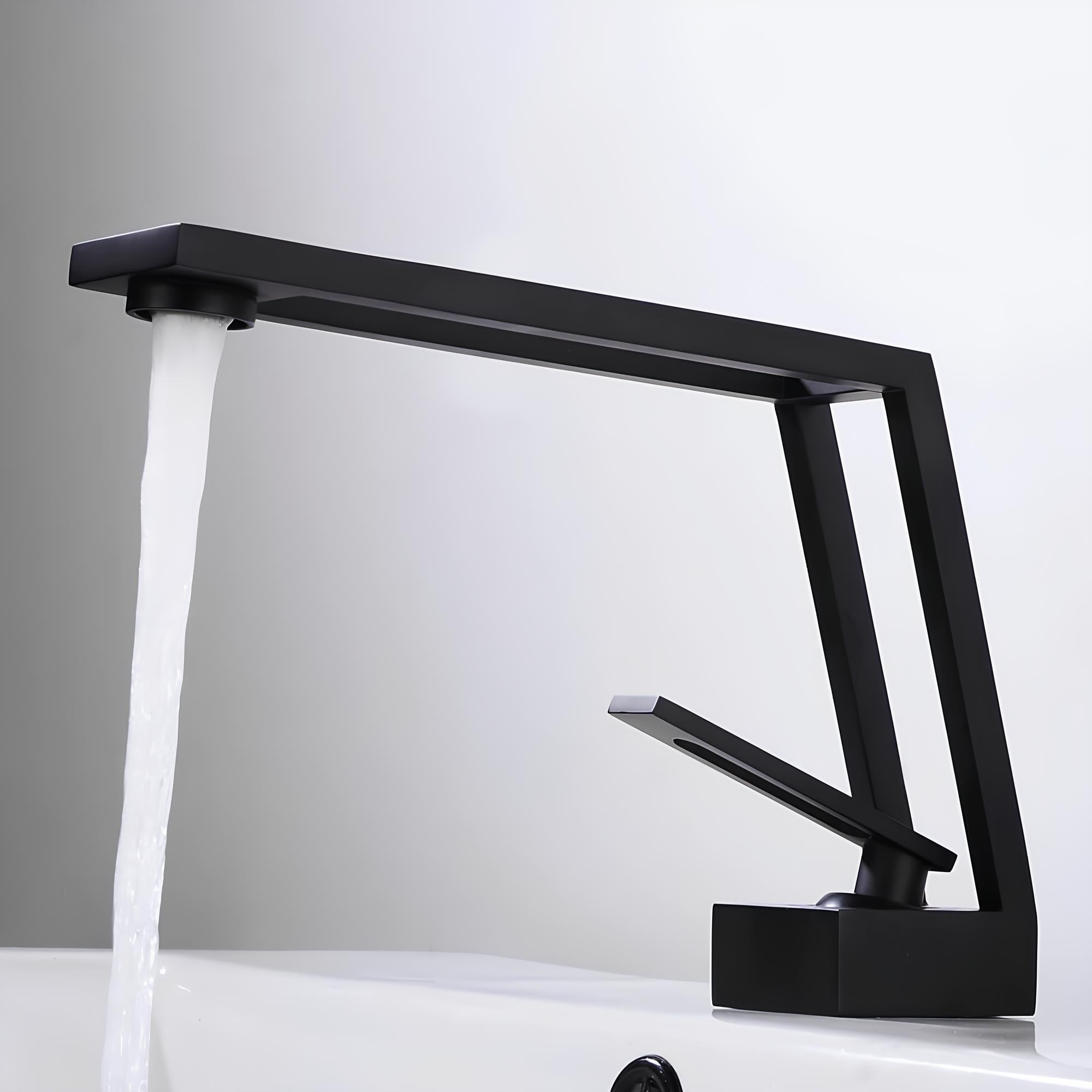Robinet de lavabo mitigeur contemporain laiton