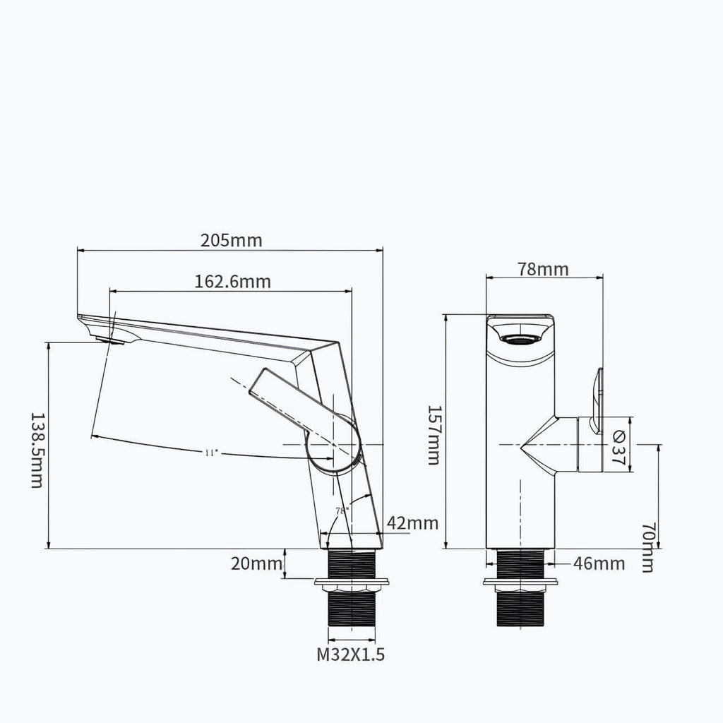 Robinet de lavabo monocommande laiton massif L'art du robinet