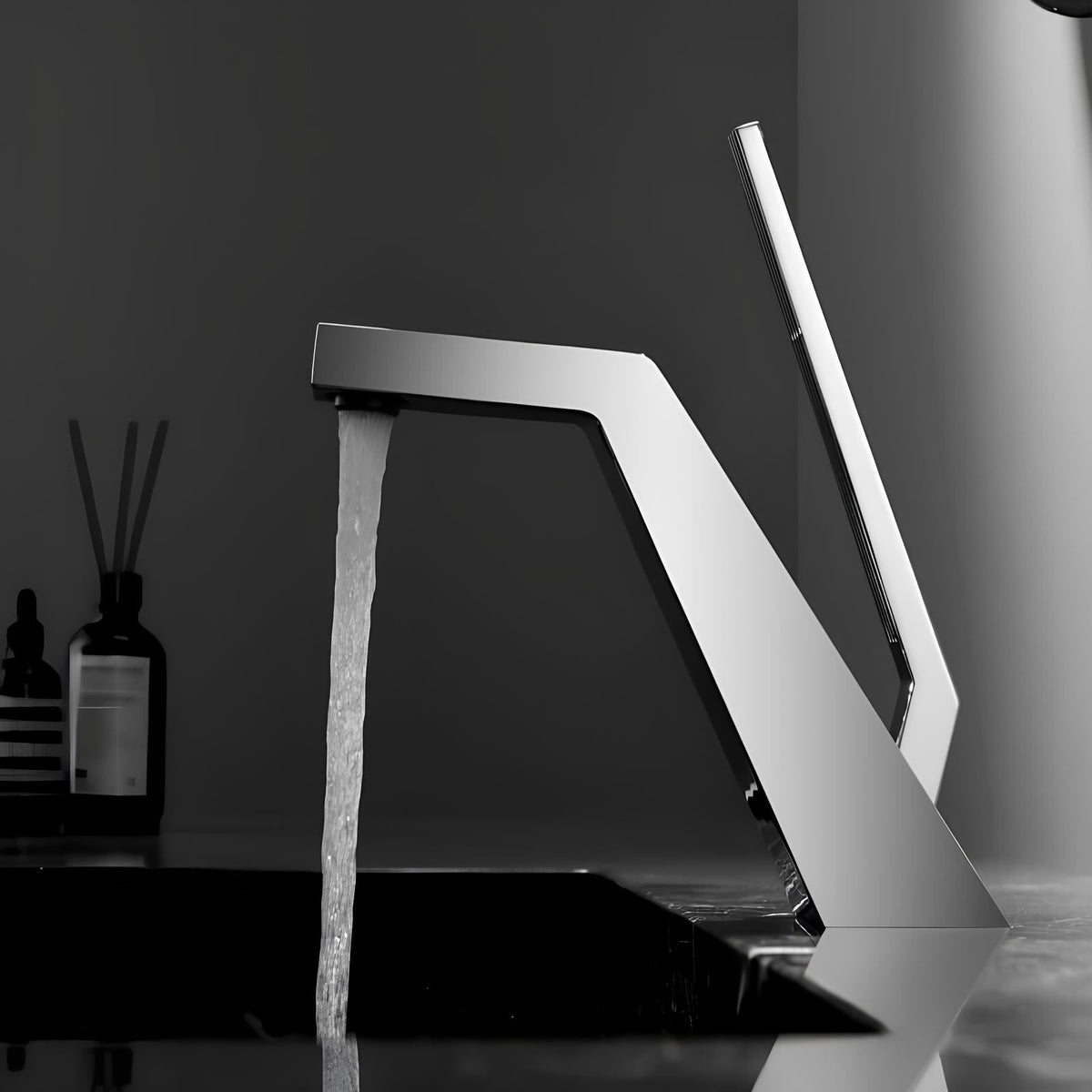 Robinet de lavabo monotrou design minimaliste L'art du robinet