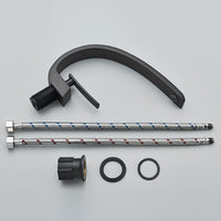 Robinet de lavabo noir minimaliste laiton poli L'art du robinet