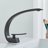 Robinet de lavabo noir minimaliste laiton poli L'art du robinet