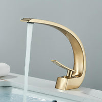 Robinet de lavabo noir minimaliste laiton poli L'art du robinet