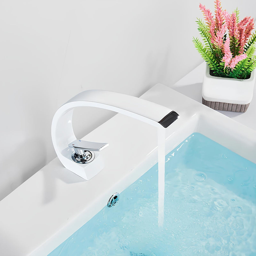 Robinet de lavabo noir minimaliste laiton poli L'art du robinet