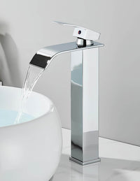 Robinet de vasque bec cascade design moderne L'art du robinet